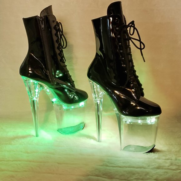 FlashDance 8" Led Light up Platform Ankle Boots Flash dance - Picture 8 of 16